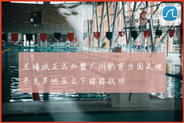 王靖斌正式加盟广州豹曾为国足绝平克罗地亚立下赫赫战功